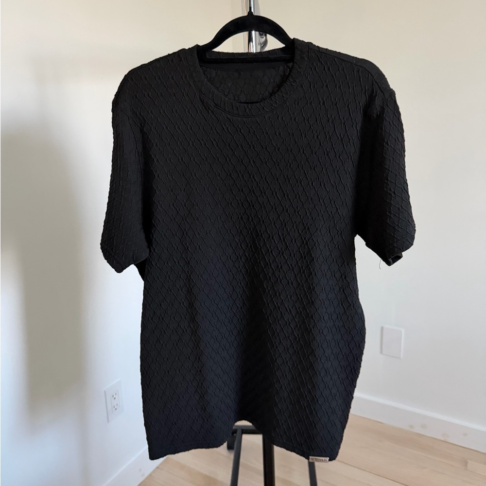 Mauvais men’s Black Textured T-Shirt